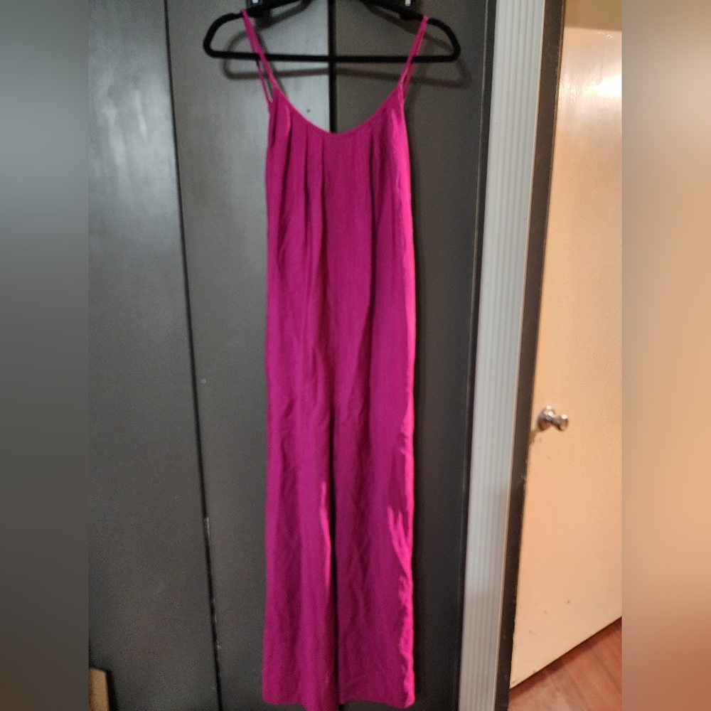 Vibrant Pink Spaghetti Strap Jumpsuit
